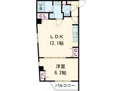 COURTYARD ASAKUSA(1LDK/3階)の間取り写真