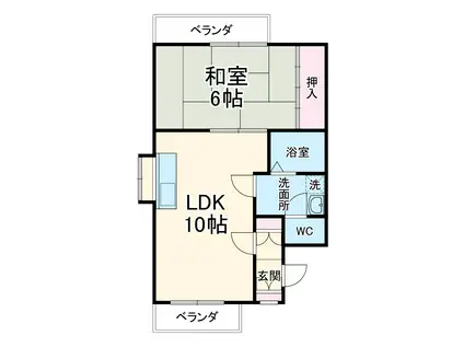 ジュイエ相模湖(1LDK/1階)の間取り写真