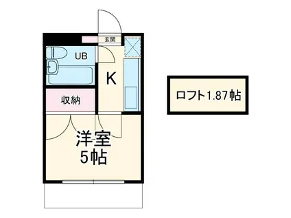 サンタリーベ(1K/1階)の間取り写真