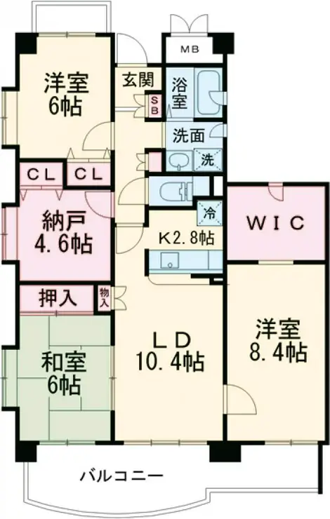 クレール仙川 7階階 間取り