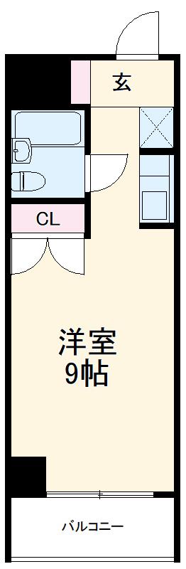 横浜三吉町第4レッツビル(ワンルーム/4階)の間取り写真