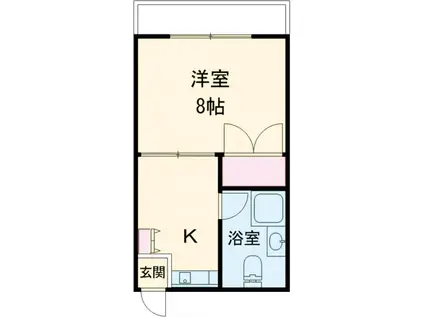 上原アパート(1DK/3階)の間取り写真