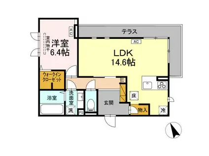 DS LIEN  E(1LDK/1階)の間取り写真