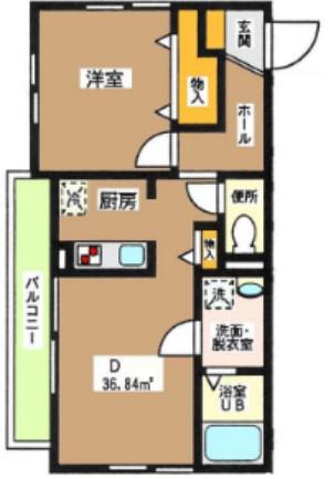 パラッツィナ町屋(1LDK/2階)の間取り写真
