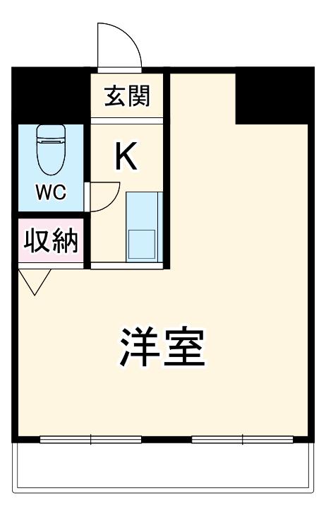 日神パレステージ相模原(ワンルーム/1階)の間取り写真
