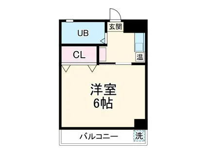 コーポヤマオカ(1K/2階)の間取り写真