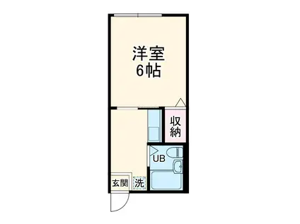 コンフォール湘南(1K/2階)の間取り写真