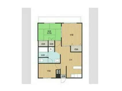 リングス籠原Ⅰ(3DK/4階)の間取り写真