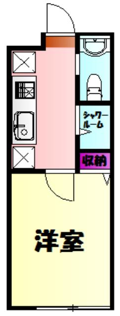 アイビーⅤ(1K/3階)の間取り写真