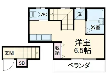 ハイムBRIDGE(ワンルーム/2階)の間取り写真
