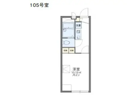 レオパレス山城(1K/1階)の間取り写真