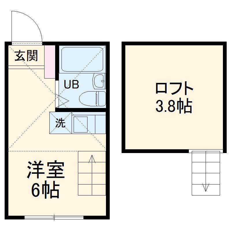 KAINOS弘明寺(ワンルーム/2階)の間取り写真