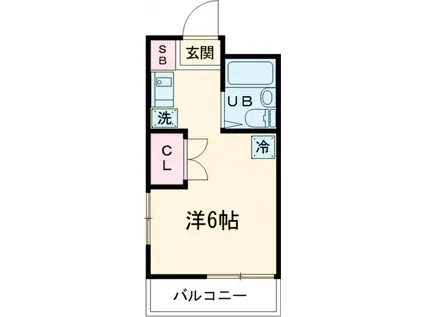パラシオン町田(ワンルーム/1階)の間取り写真