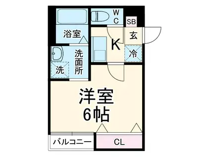 バーン ホンデーン(1K/1階)の間取り写真