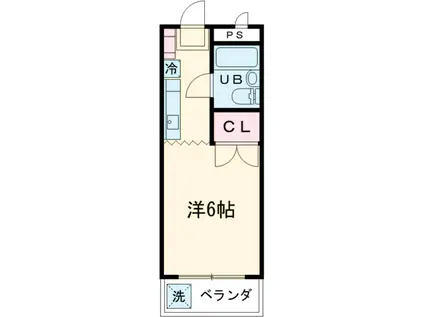 ロイヤル稲城(1K/1階)の間取り写真