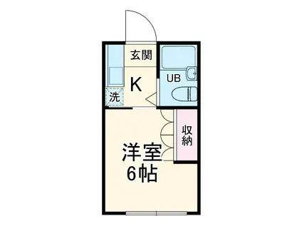 エンゼル西生田A棟(1K/1階)の間取り写真