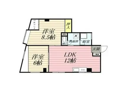 サンライト日置Ⅱ(2LDK/4階)の間取り写真