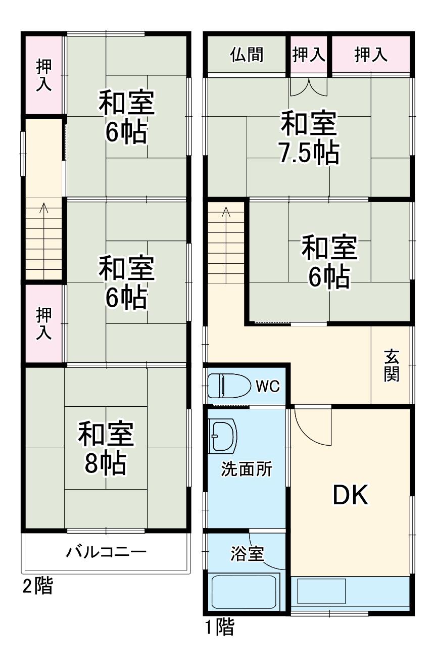名鉄名古屋本線 妙興寺駅 徒歩31分 2階建 築39年