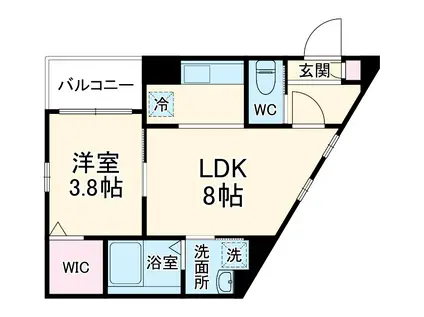 CHERIM清水(1LDK/1階)の間取り写真