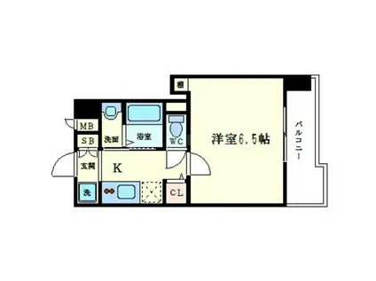 アスヴェル京都堀川高辻(1K/3階)の間取り写真