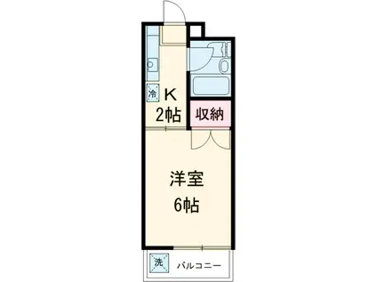 富士ハイツ(1K/2階)の間取り写真