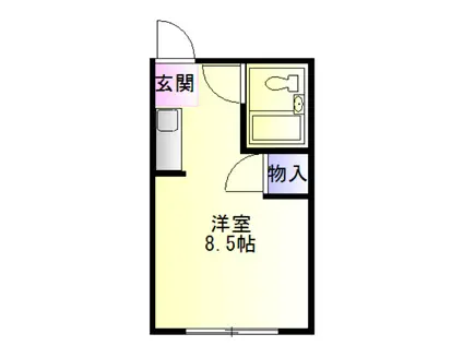 赤堀マンション(ワンルーム/1階)の間取り写真