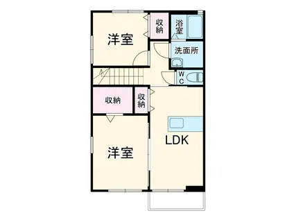 グランド・ソレイユ(2LDK/2階)の間取り写真