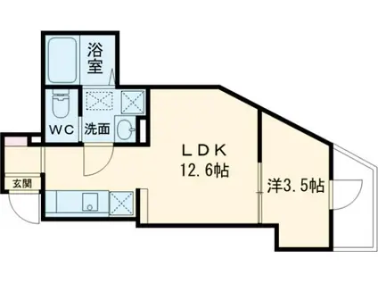 KEIAI RESIDENCE 青井Ⅱ(1LDK/1階)の間取り写真