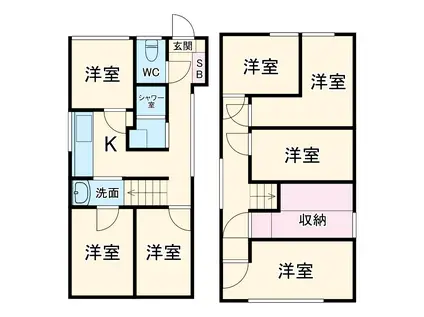 ピースハウス(ワンルーム/2階)の間取り写真