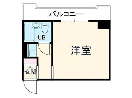 ライオンズマンション横浜大通公園第2(1K/9階)の間取り写真