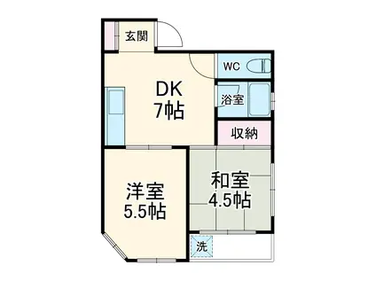 上青木コレクションハウス(2DK/3階)の間取り写真