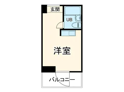 ロイヤル石川町(ワンルーム/4階)の間取り写真