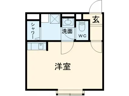 レジデンス王子(ワンルーム/3階)の間取り写真