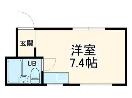 フジハイツ(ワンルーム/2階)の間取り写真