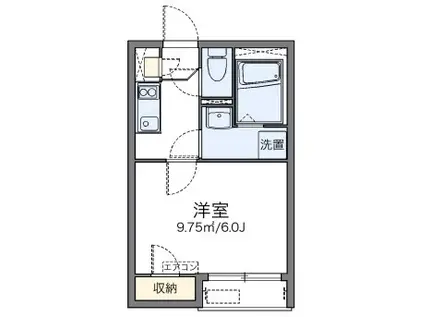 レオネクスト豊前(1K/2階)の間取り写真