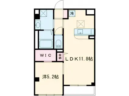 レオンⅡ(1LDK/1階)の間取り写真