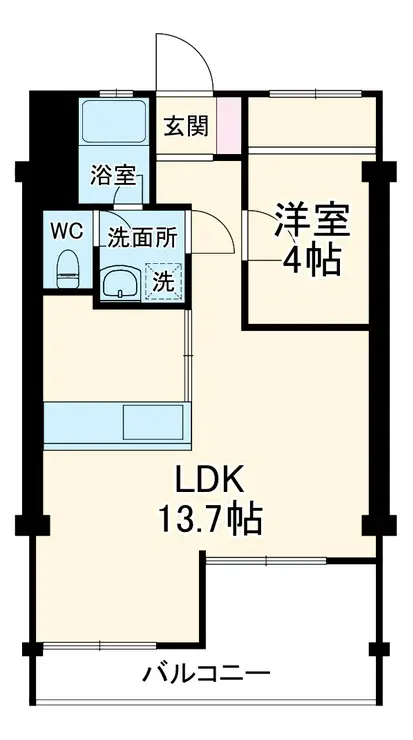 ニチモ日吉第1コーポラス 4階階 間取り