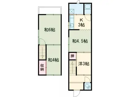 鶏冠井町貸家(3DK)の間取り写真