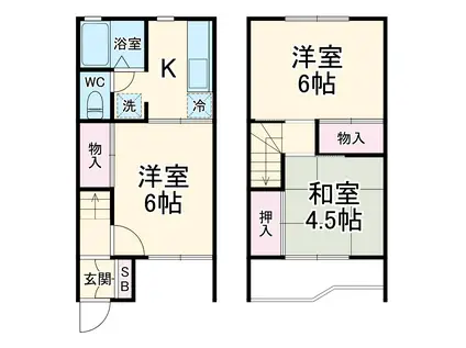 プラザ・２１　Ｂ棟(3K)の間取り写真