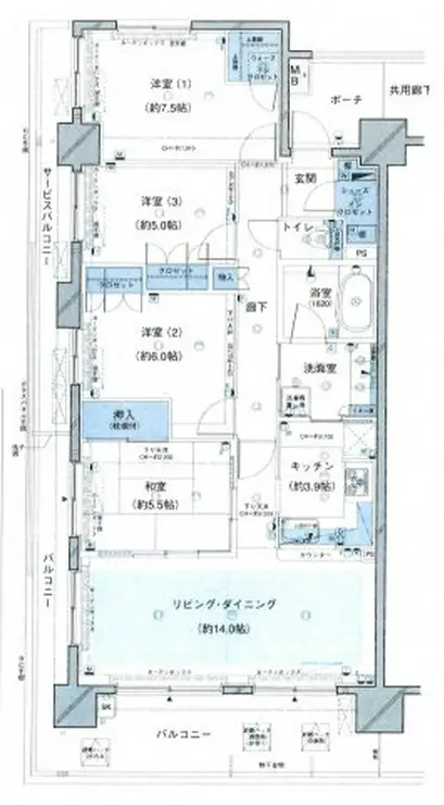 サクラディアサークルコート 11階階 間取り