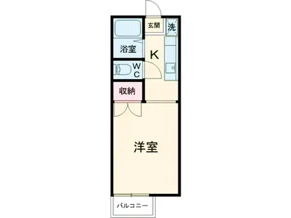 YUDAIコーポ(1K/2階)の間取り写真