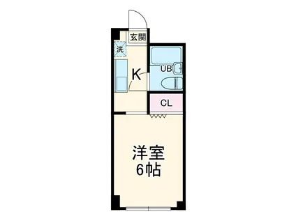 ポートヒルズ(1K/2階)の間取り写真