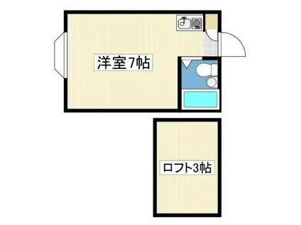 コーポビューティー(ワンルーム/2階)の間取り写真