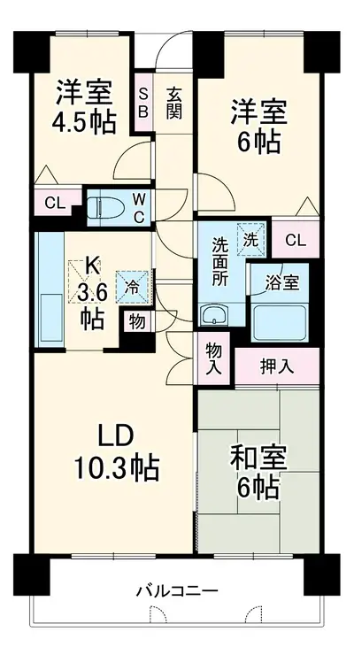 ファミール野田 1階階 間取り
