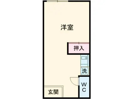 アサヒ荘(1K/2階)の間取り写真