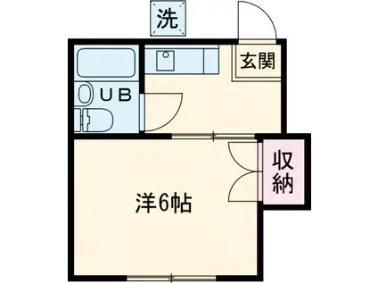 コーポ福田A棟(1K/1階)の間取り写真