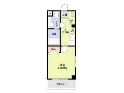 POD CREST 1(1K/2階)の間取り写真