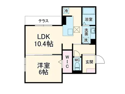 シェーンブルーメ横浜(1LDK/2階)の間取り写真