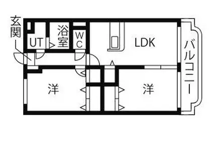 ユーミーマーベラス(2LDK/4階)の間取り写真