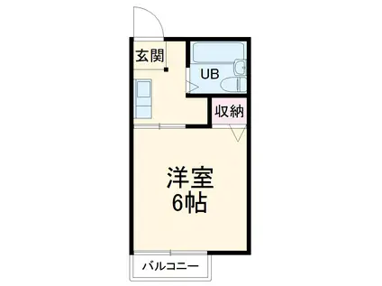 ほたるA(1K/2階)の間取り写真